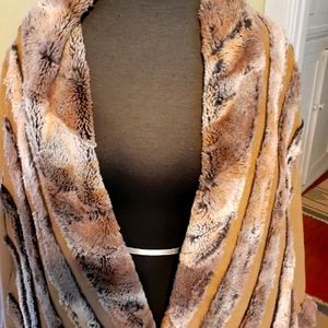 Faux fur suede women's coat